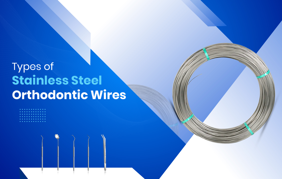 Stainless steel orthodontic wires used in dental treatments